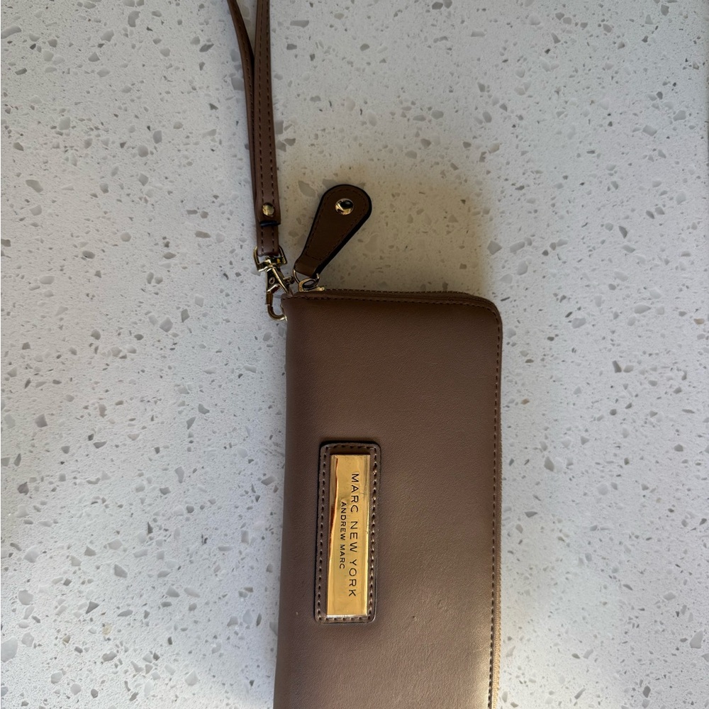Marc New York Tan Wristlet Clutch
